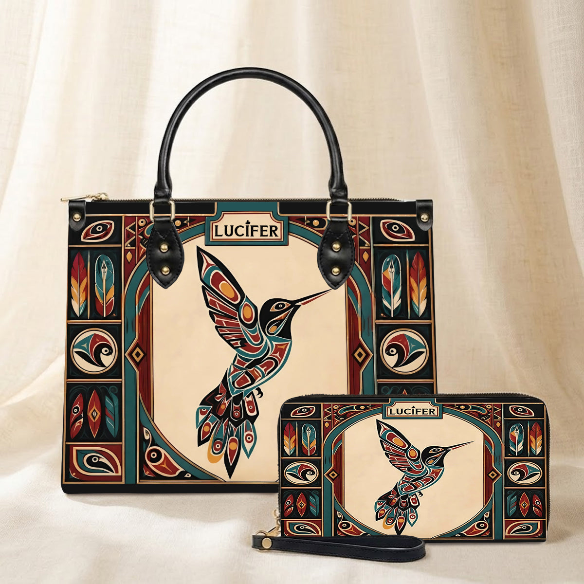 Hummingbird Heritage Flight Personalized Leather Bag