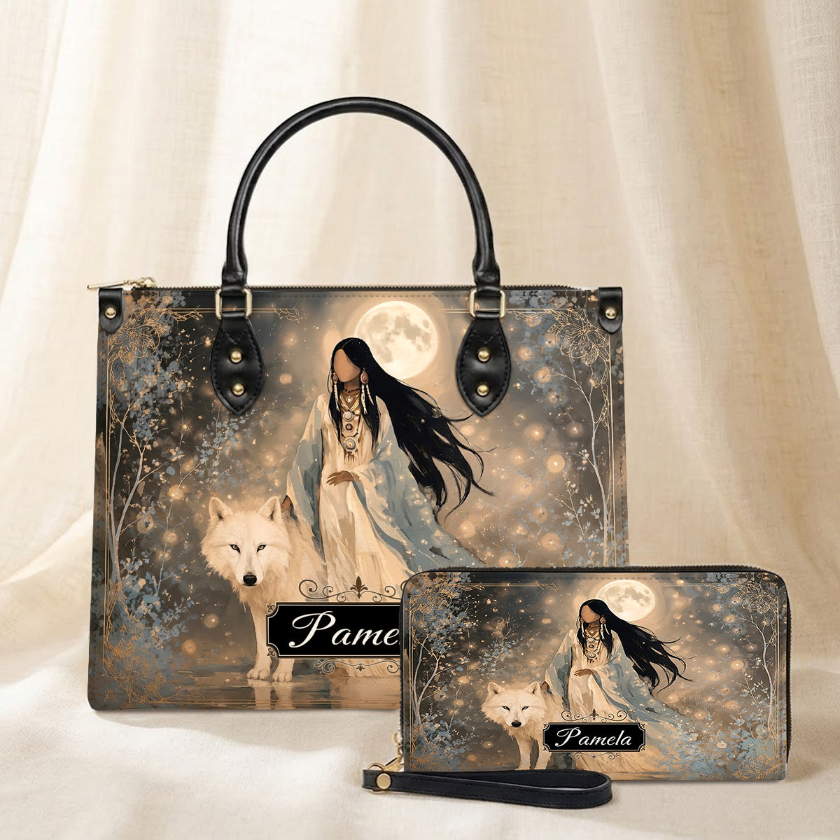 Silver Frost Woman Personalized Leather Bag