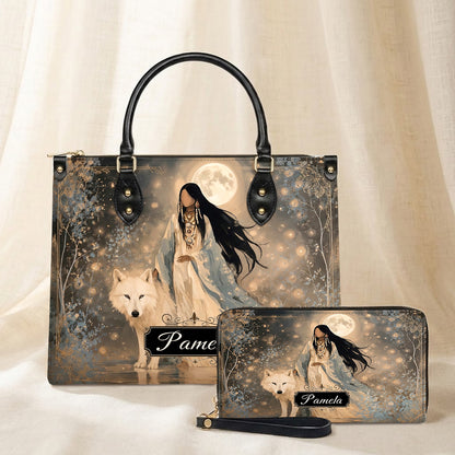 Silver Frost Woman Personalized Leather Bag
