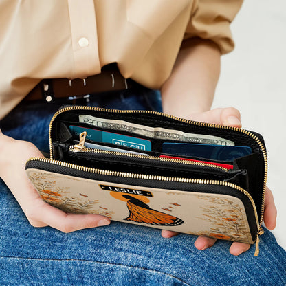 Amber Butterfly Woman Personalized Leather Bag