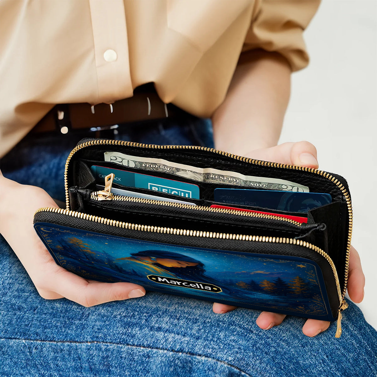 Turquoise Woman Grace Personalized Leather Bag