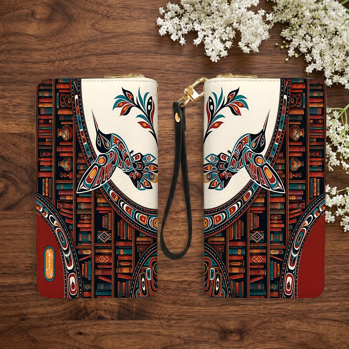 Hummingbird Ancient Tales Personalized Leather Bag
