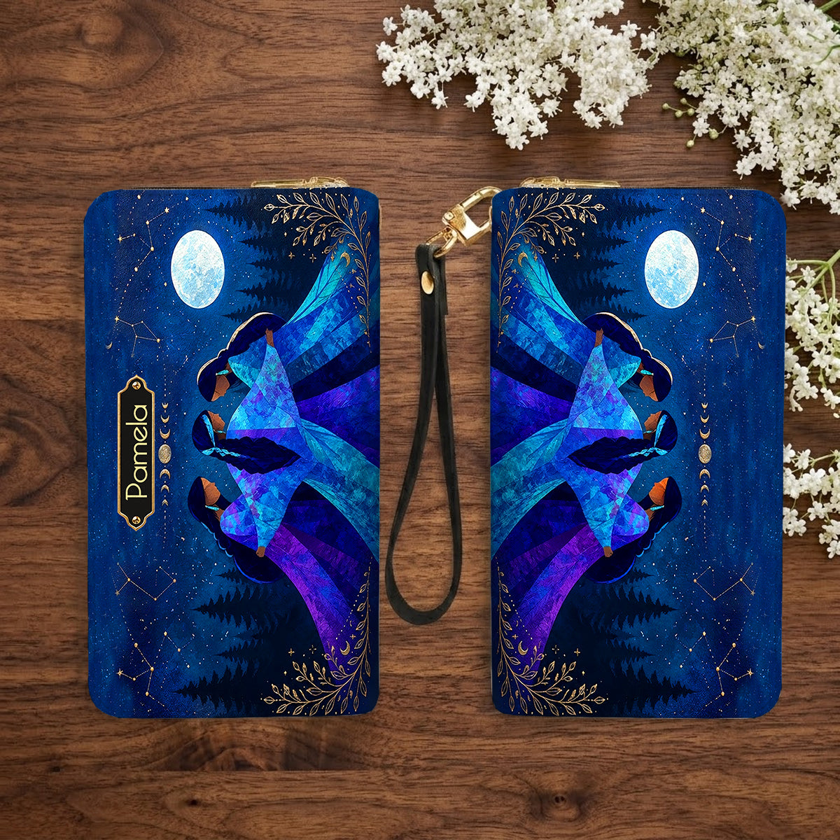 Whispering Moon Connection Personalized Leather Bag