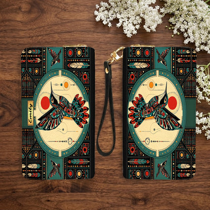 Hummingbird Solar Awakening Personalized Leather Bag