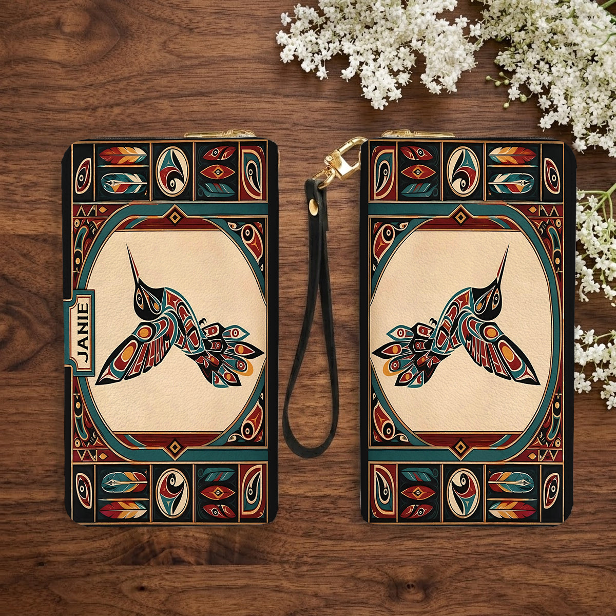 Hummingbird Heritage Flight Personalized Leather Bag - Q1579