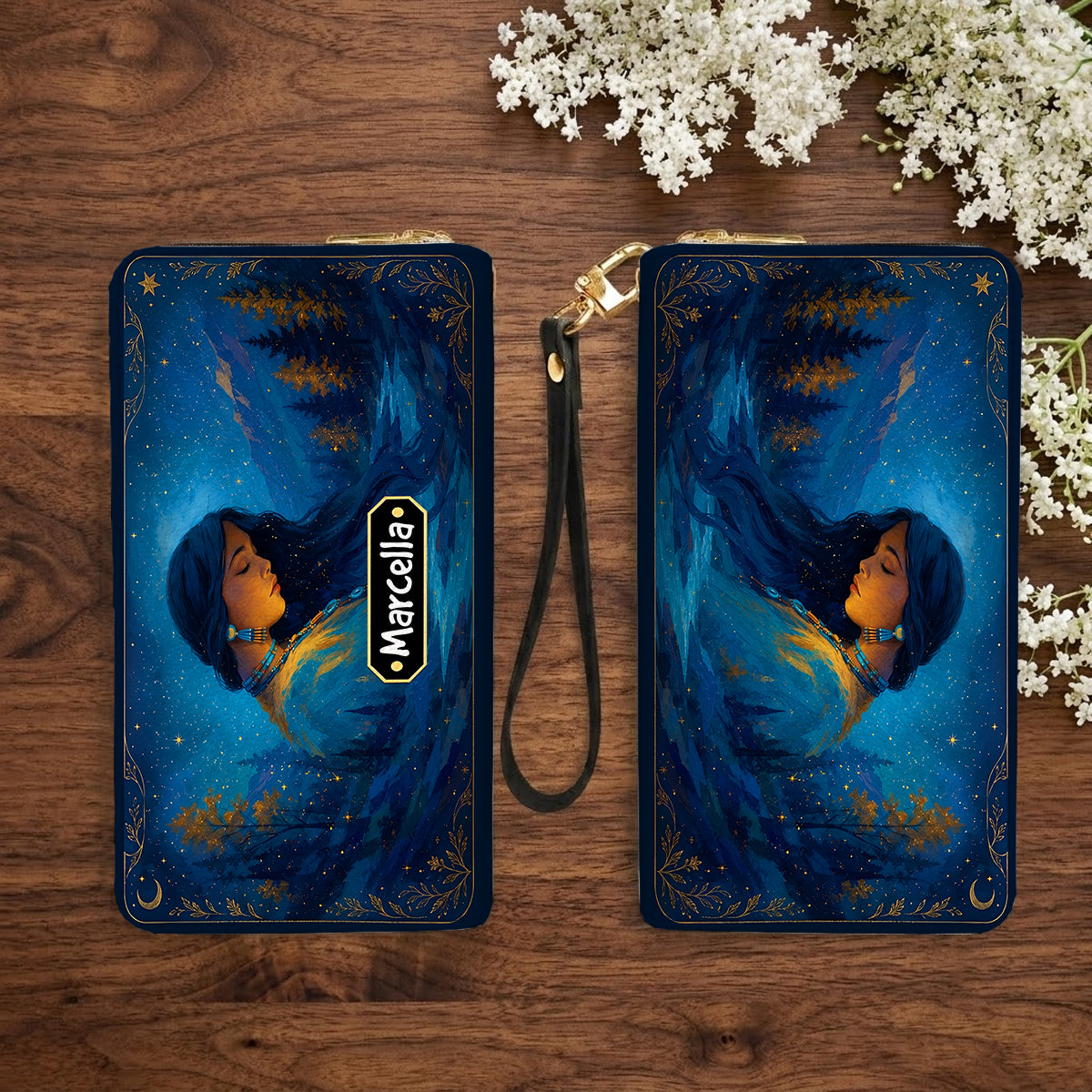 Turquoise Woman Grace Personalized Leather Bag