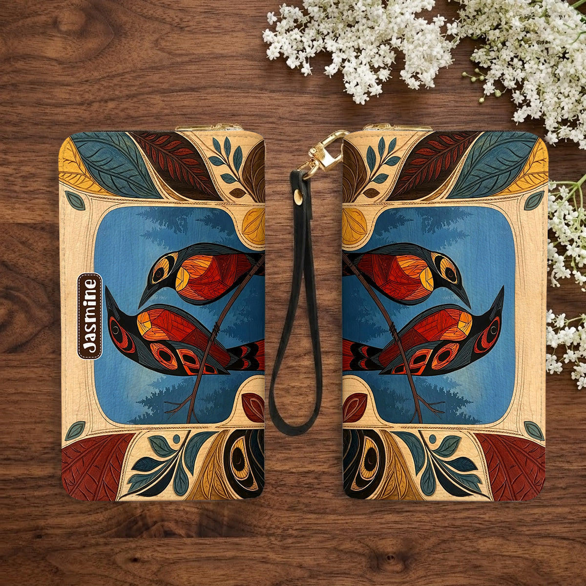 Sacred Bird Spirit Personalized Leather Bag
