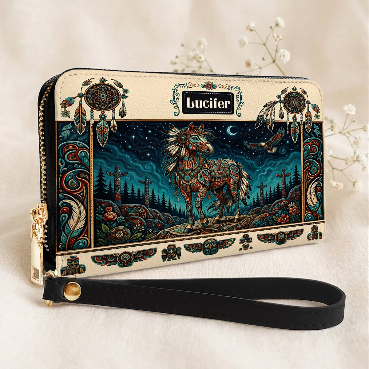 Moonlit Horse Legacy Personalized Leather Bag
