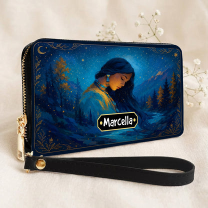Turquoise Woman Grace Personalized Leather Bag