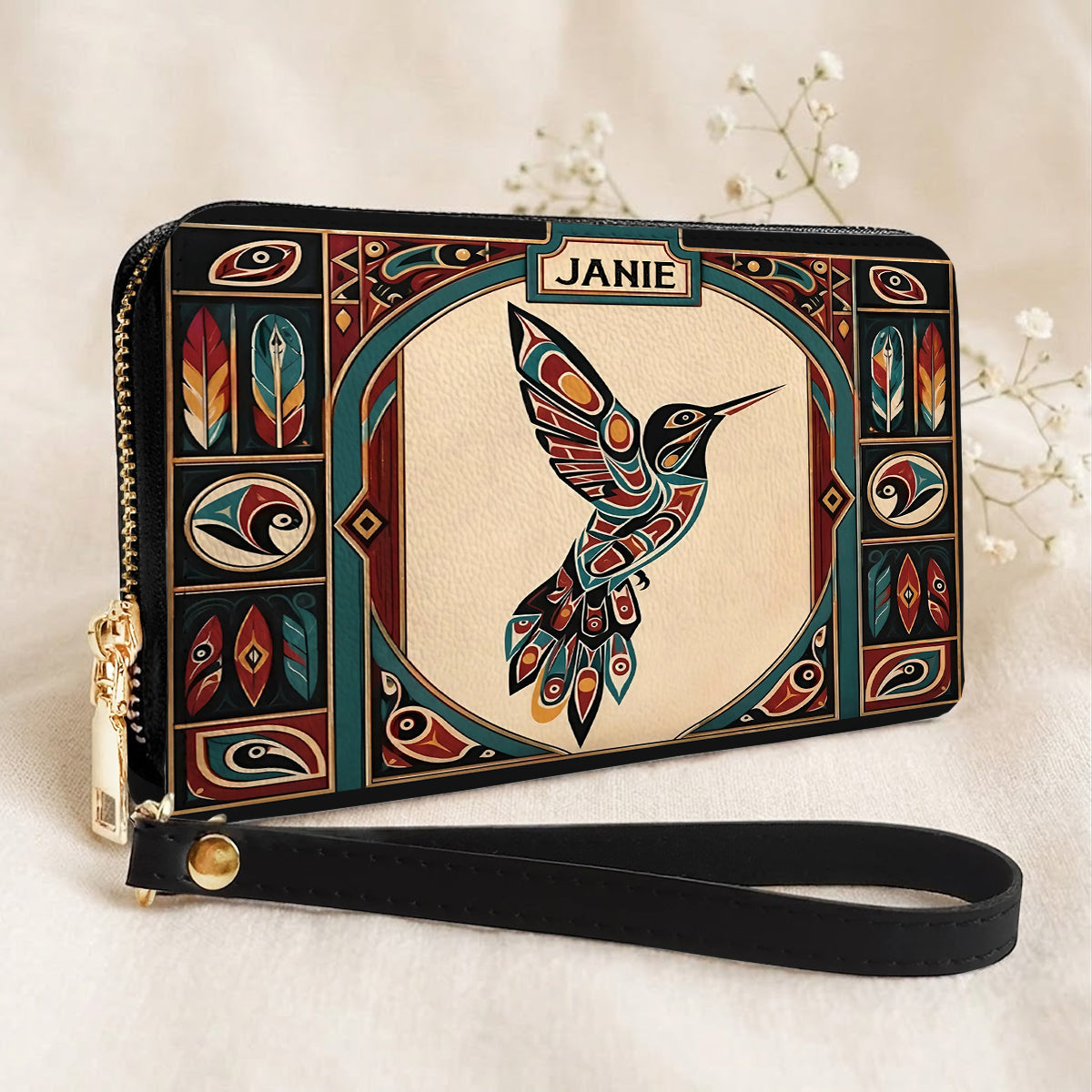 Hummingbird Heritage Flight Personalized Leather Bag - Q1579
