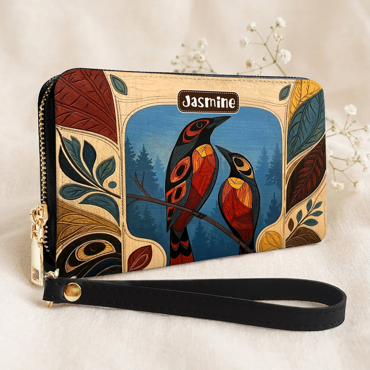 Sacred Bird Spirit Personalized Leather Bag
