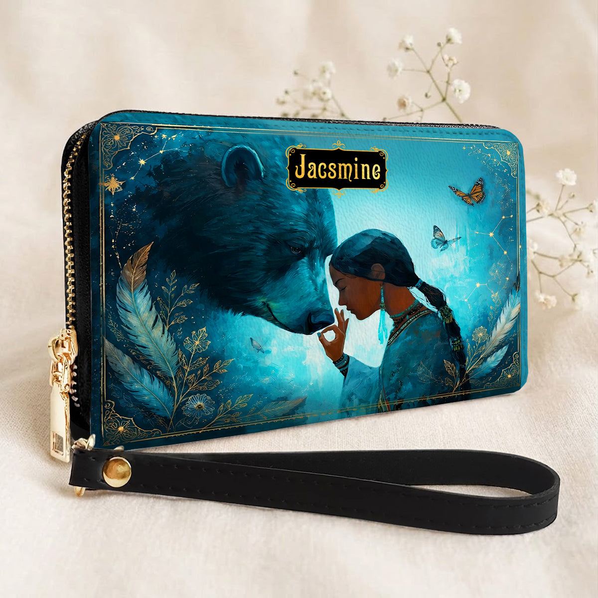 Moonlit Wild Harmony Personalized Leather Bag - Q1579