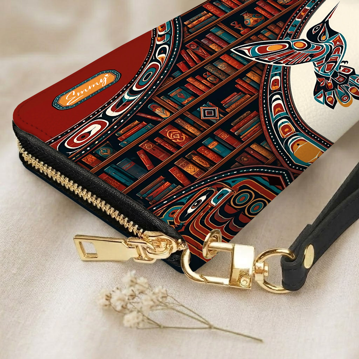 Hummingbird Ancient Tales Personalized Leather Bag