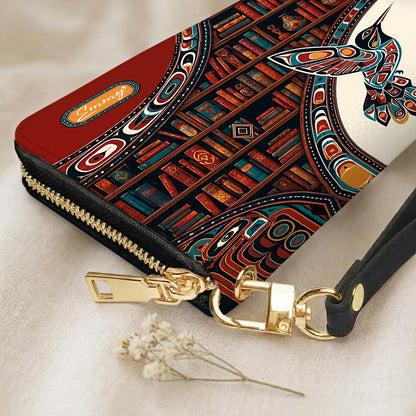 Hummingbird Ancient Tales Personalized Leather Bag