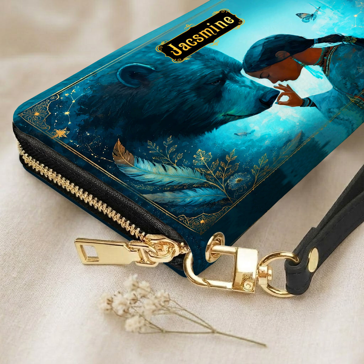 Moonlit Wild Harmony Personalized Leather Bag - Q1579