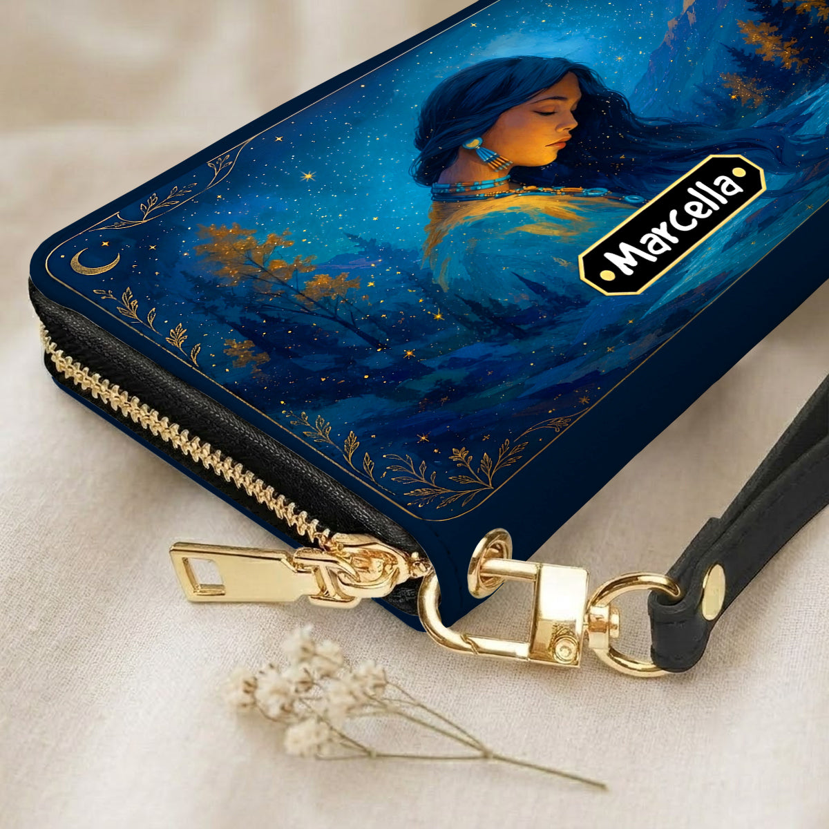 Turquoise Woman Grace Personalized Leather Bag