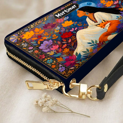 Autumn Fox Woman Personalized Leather Bag