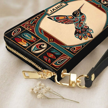 Hummingbird Heritage Flight Personalized Leather Bag - Q1579