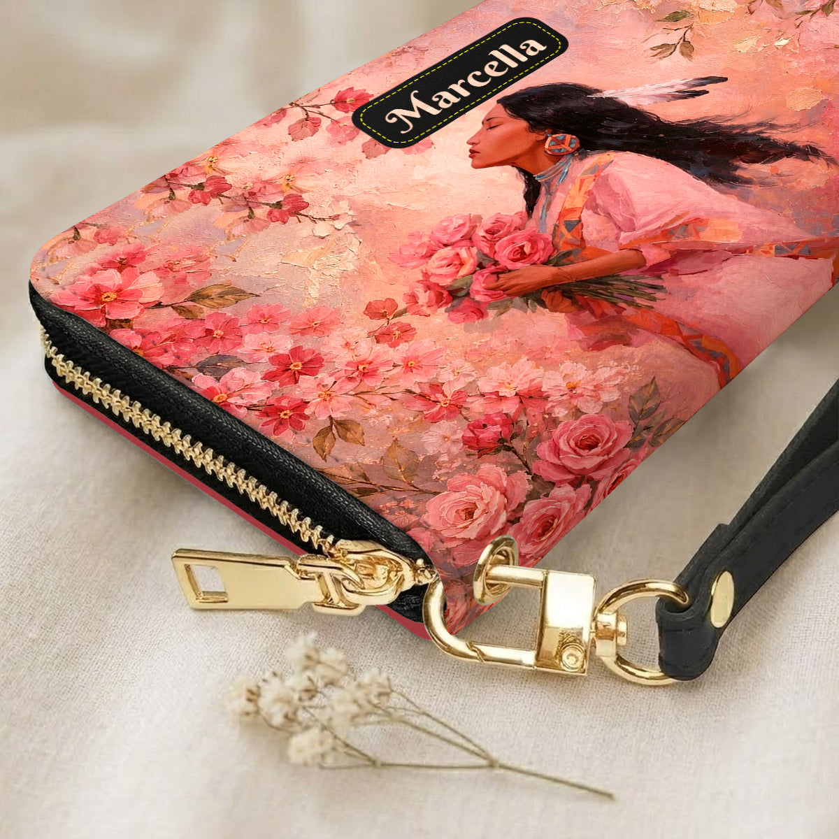 Rose Woman Elegance Personalized Leather Bag