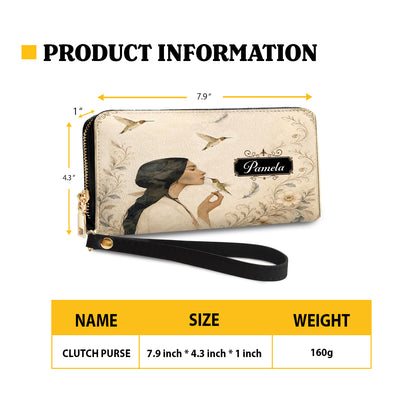 Whispering Hummingbird Soul Personalized Leather Bag