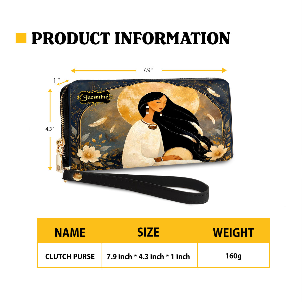 Lunar Woman Grace Personalized Leather Bag - Q1579