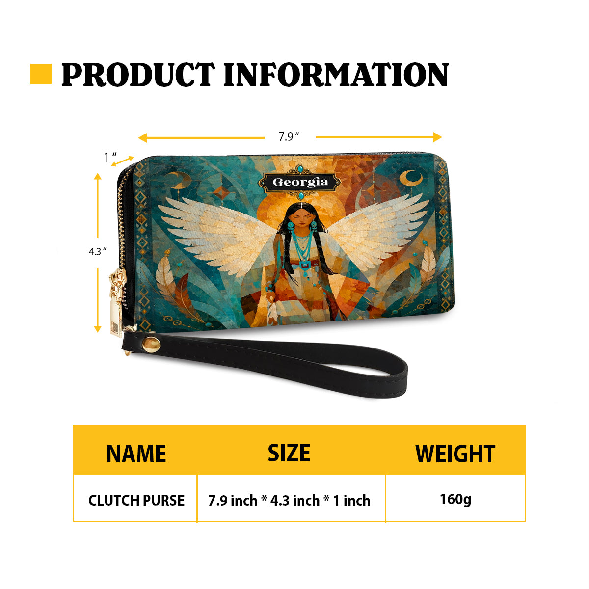 Radiant Feather Woman Personalized Leather Bag