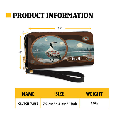 Moonlit Goose Serenity Personalized Leather Bag