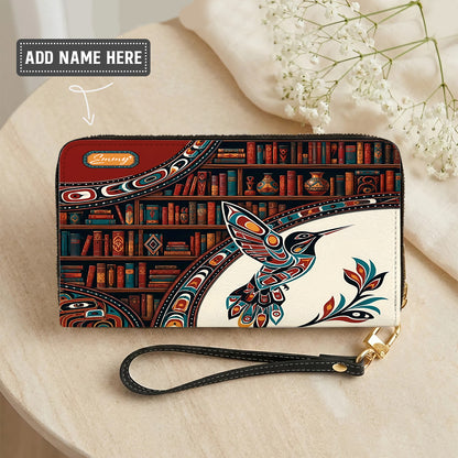 Hummingbird Ancient Tales Personalized Leather Bag