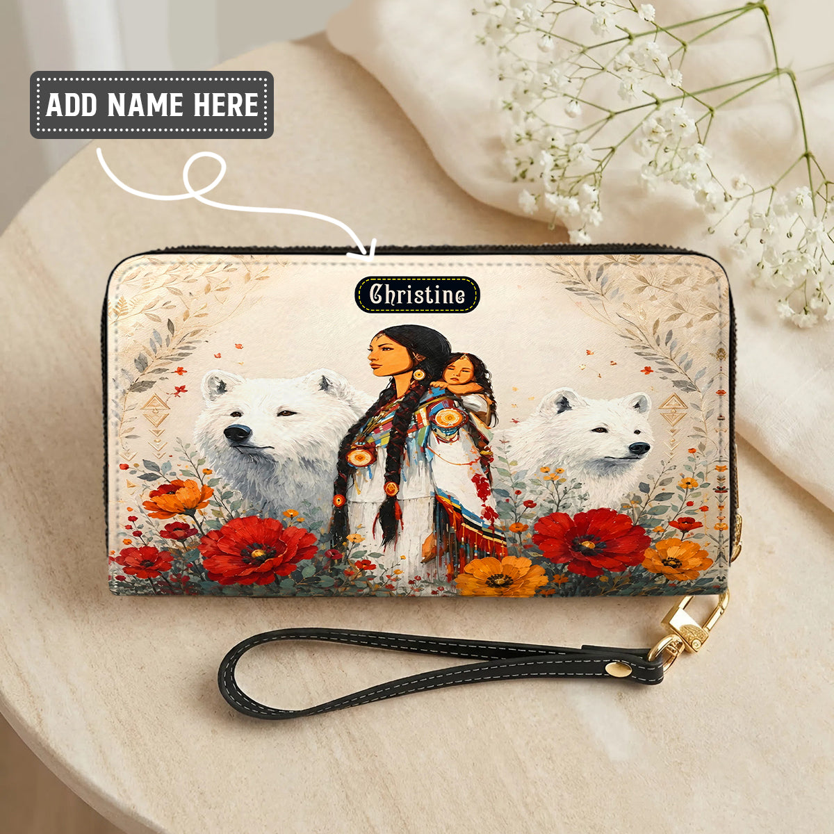 Motherhood Wild Grace Personalized Leather Bag