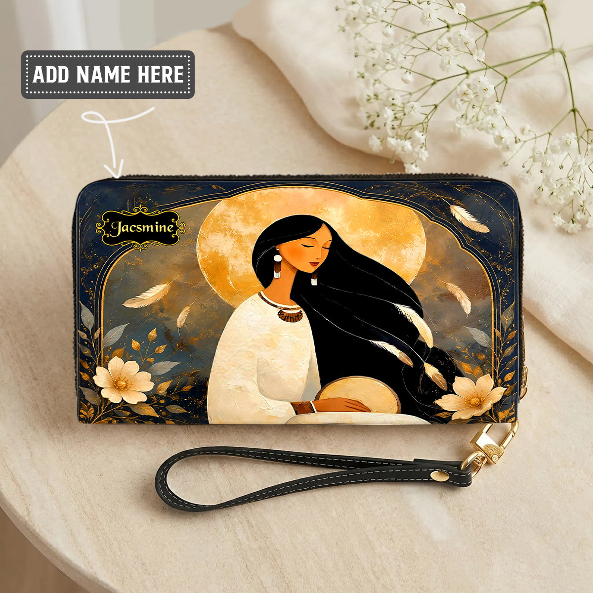 Lunar Woman Grace Personalized Leather Bag - Q1579