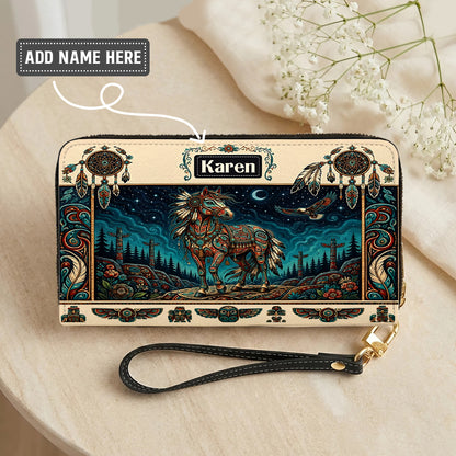Moonlit Horse Legacy Personalized Leather Bag - Q1579