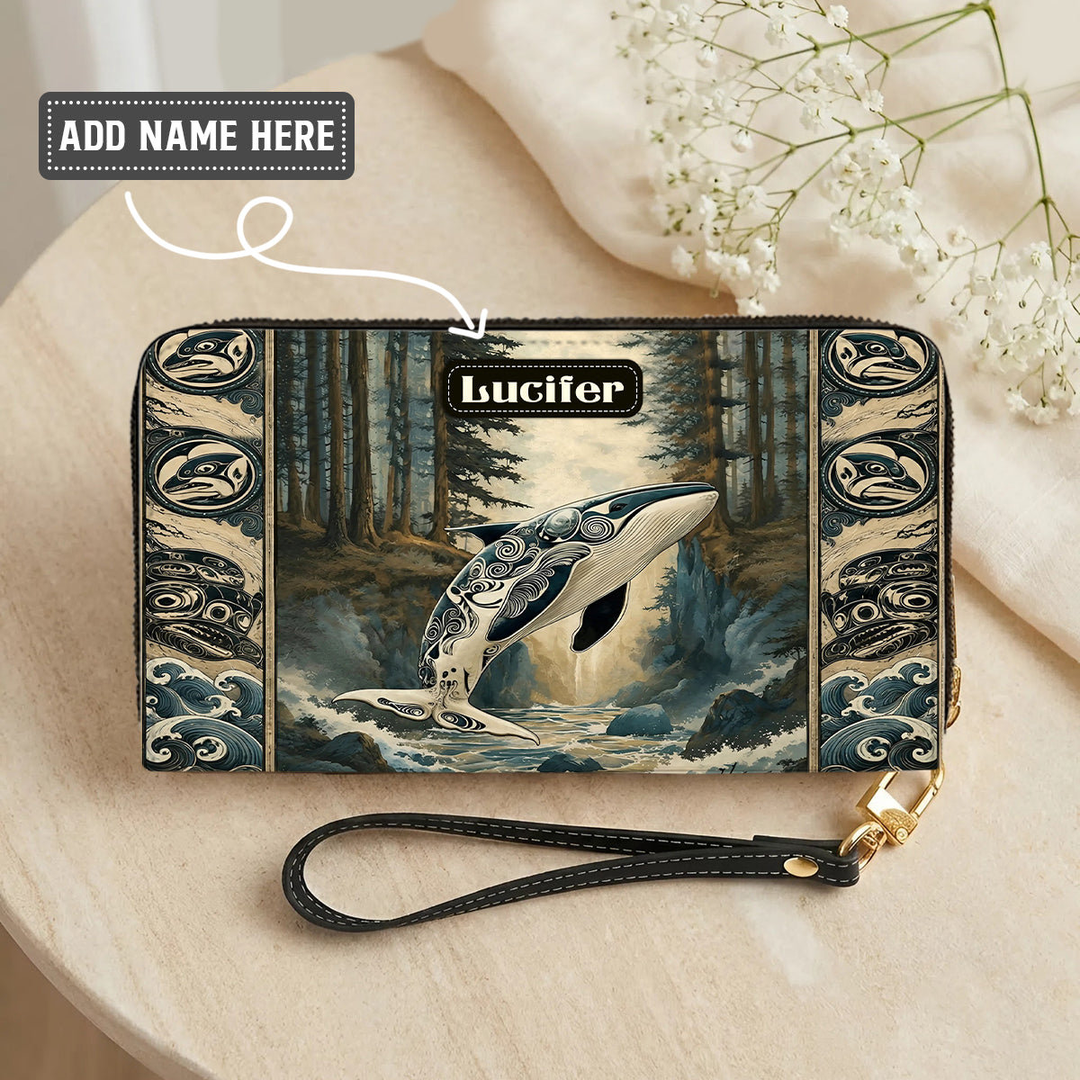 Orca Ocean Legacy Personalized Leather Bag