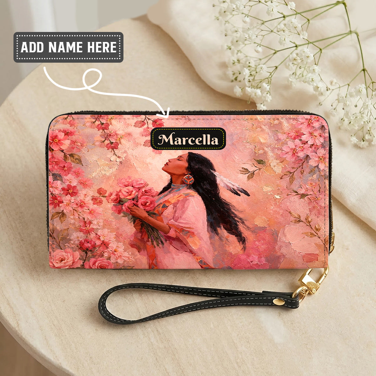 Rose Woman Elegance Personalized Leather Bag