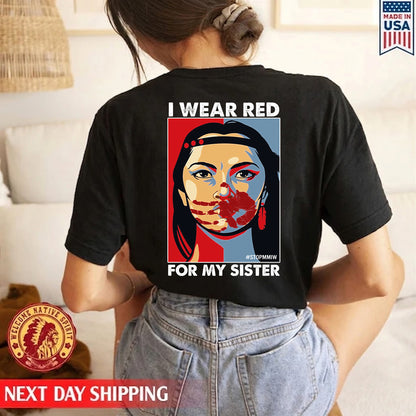 I WEAR RED FOR MY SISTER-Back Side T-shirt
