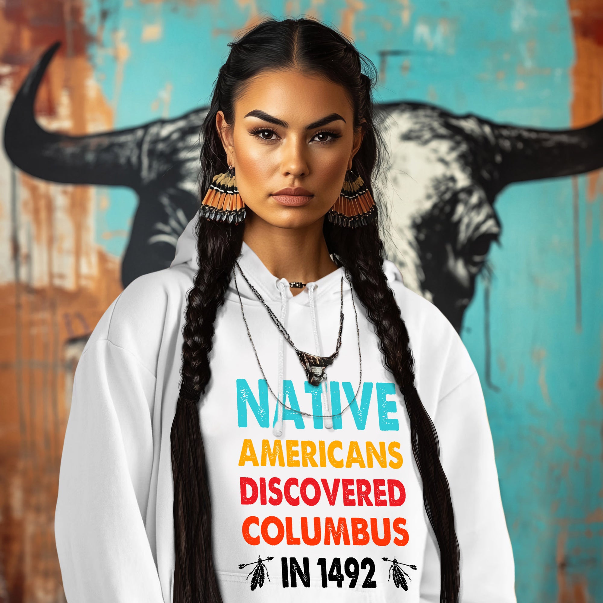 NATIVE AMERICANS DISCOVERED COLUMBUS  IN 1492