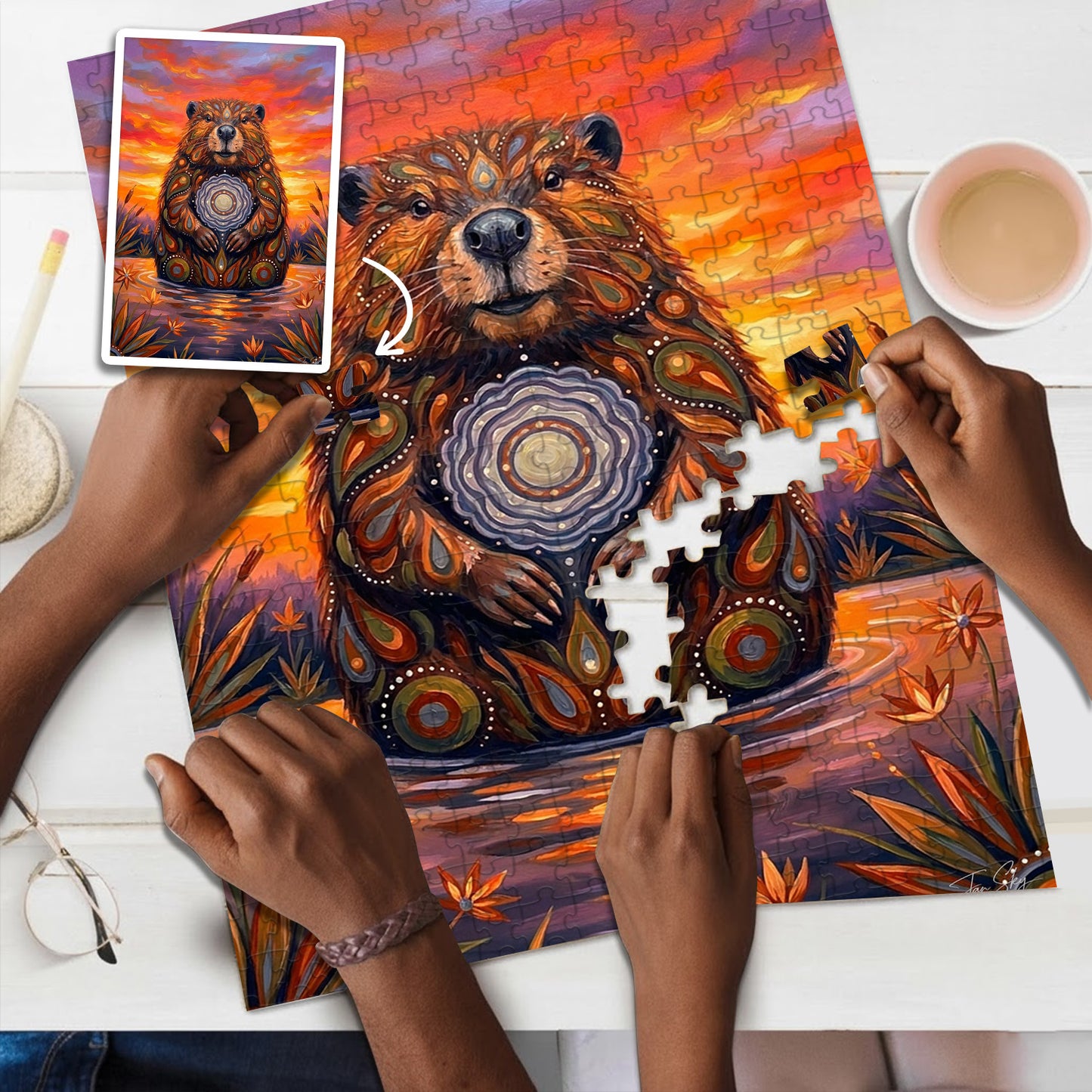 The One Who Taught The Water To Stay – Variant Acrylic/ Wooden Jigsaw Puzzle (300 / 500 / 1000 Pieces)