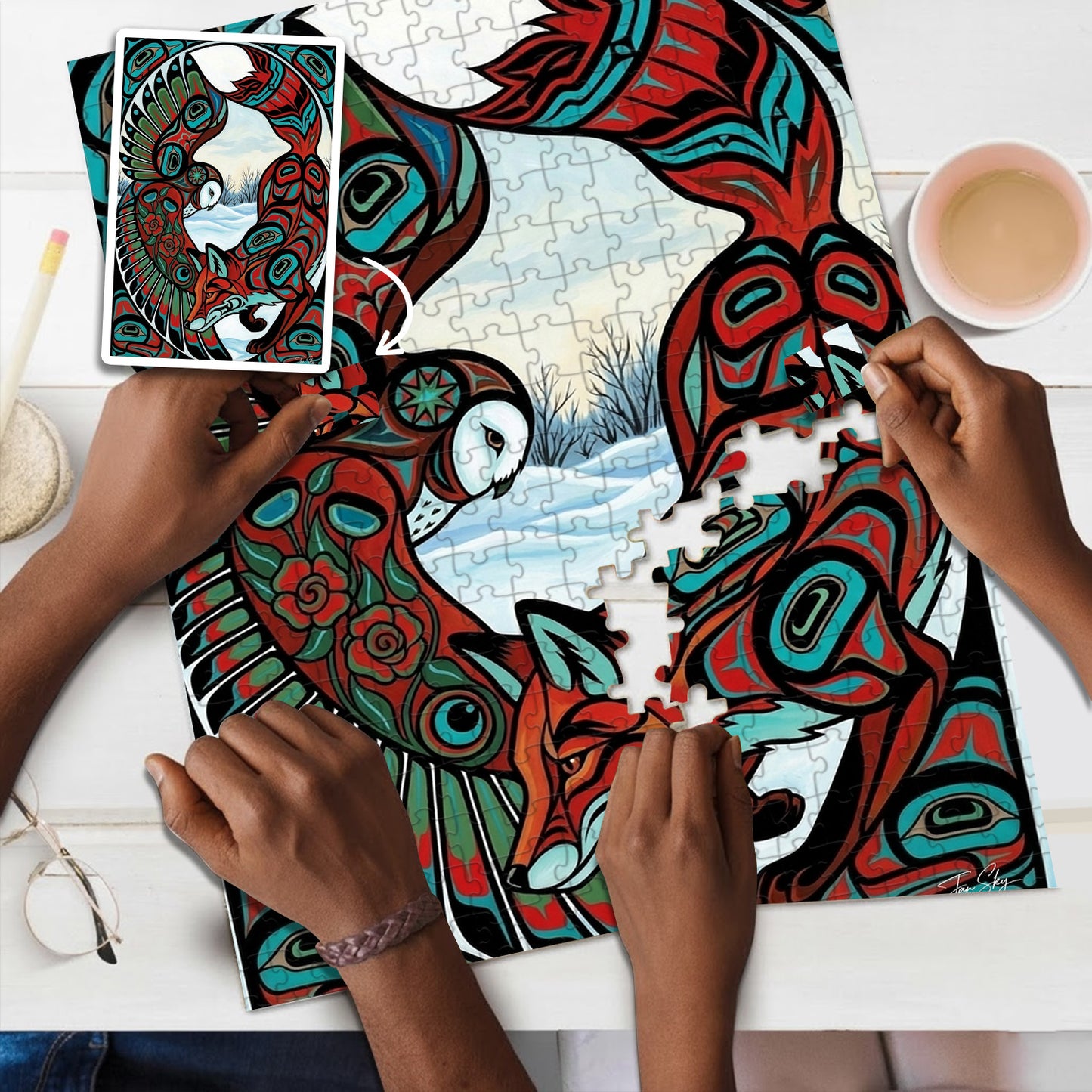 The ones who listen through the snow  – Variant Acrylic/ Wooden Jigsaw Puzzle (300 / 500 / 1000 Pieces)