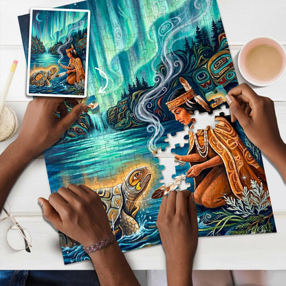 The Feather Song – Wooden Jigsaw Puzzle (300 / 500 / 1000 Pieces)