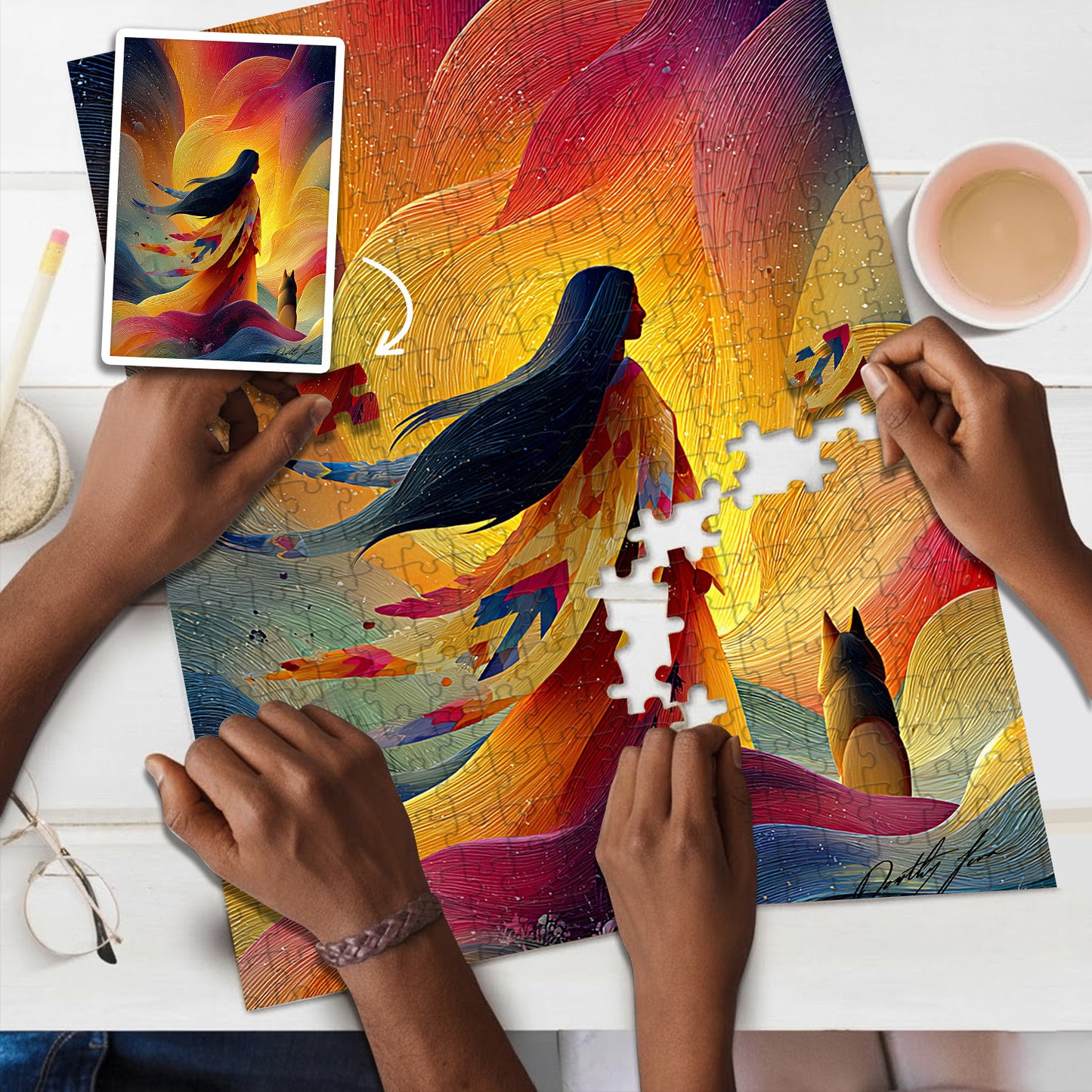 Path of the Silent Flame – Wooden Jigsaw Puzzle (300 / 500 / 1000 Pieces) - NH79
