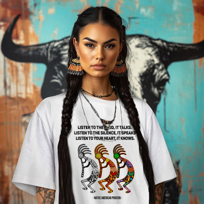 LISTEN TO THE WIND, IT TALKS. LISTEN TO THE SILENCE, IT SPEAKS LISTEN TO YOUR HEART, IT KNOWS.  - NATIVE AMERICAN PROVERB -