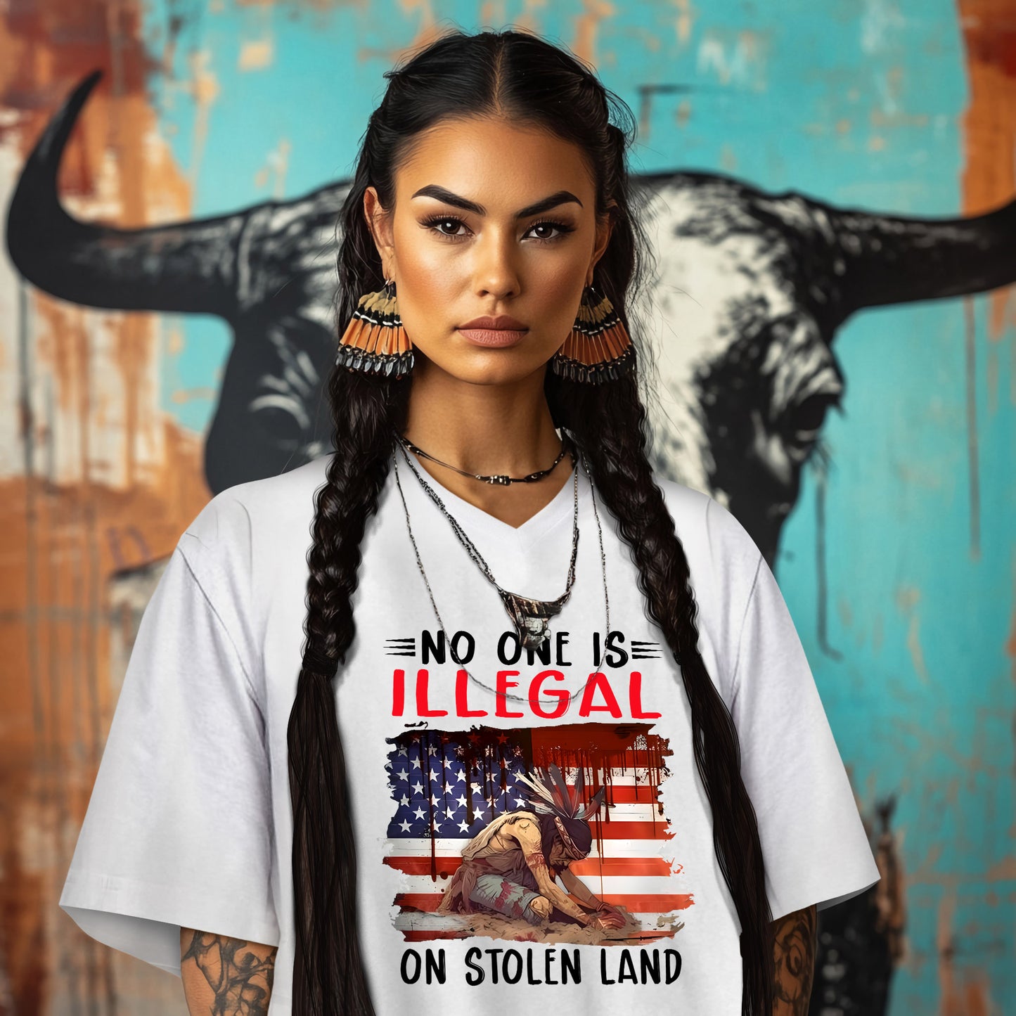 NO ONE IS ILLEGAL ON STOLEN LAND