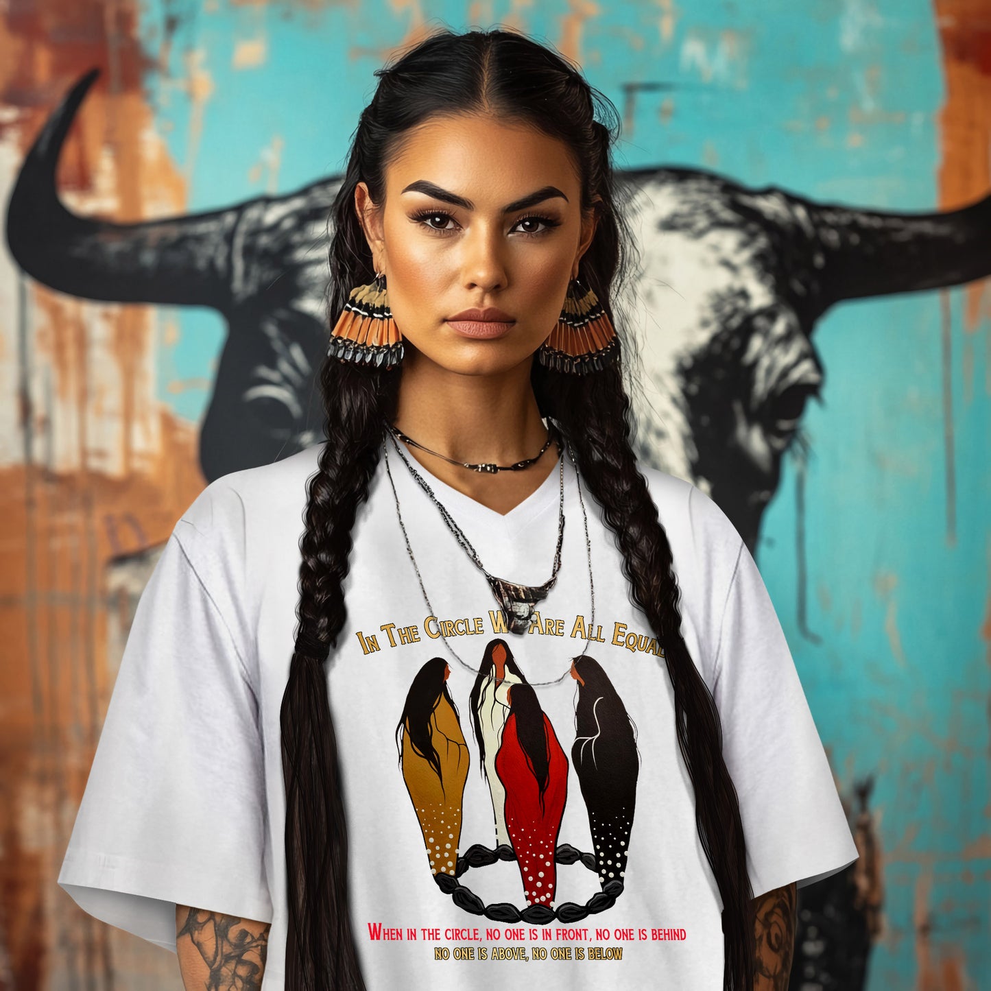 IN THE CIRCLE WE ARE ALL EQUAL  WHEN IN THE CIRCLE, NO ONE IS IN FRONT, NO ONE IS BEHIND NO ONE IS ABOVE, NO ONE IS BELOW