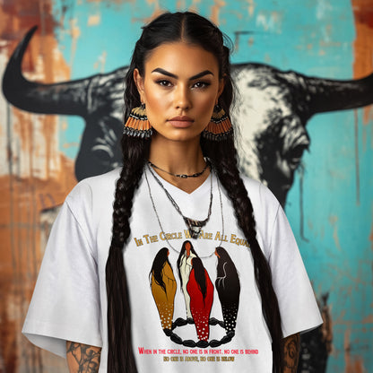 IN THE CIRCLE WE ARE ALL EQUAL  WHEN IN THE CIRCLE, NO ONE IS IN FRONT, NO ONE IS BEHIND NO ONE IS ABOVE, NO ONE IS BELOW