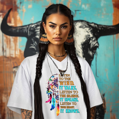 LISTEN TO THE WIND.  IT TALKS.  LISTEN TO  THE SILENCE. IT SPEAKS.  LISTEN TO YOUR HEART.  IT KNOWS.