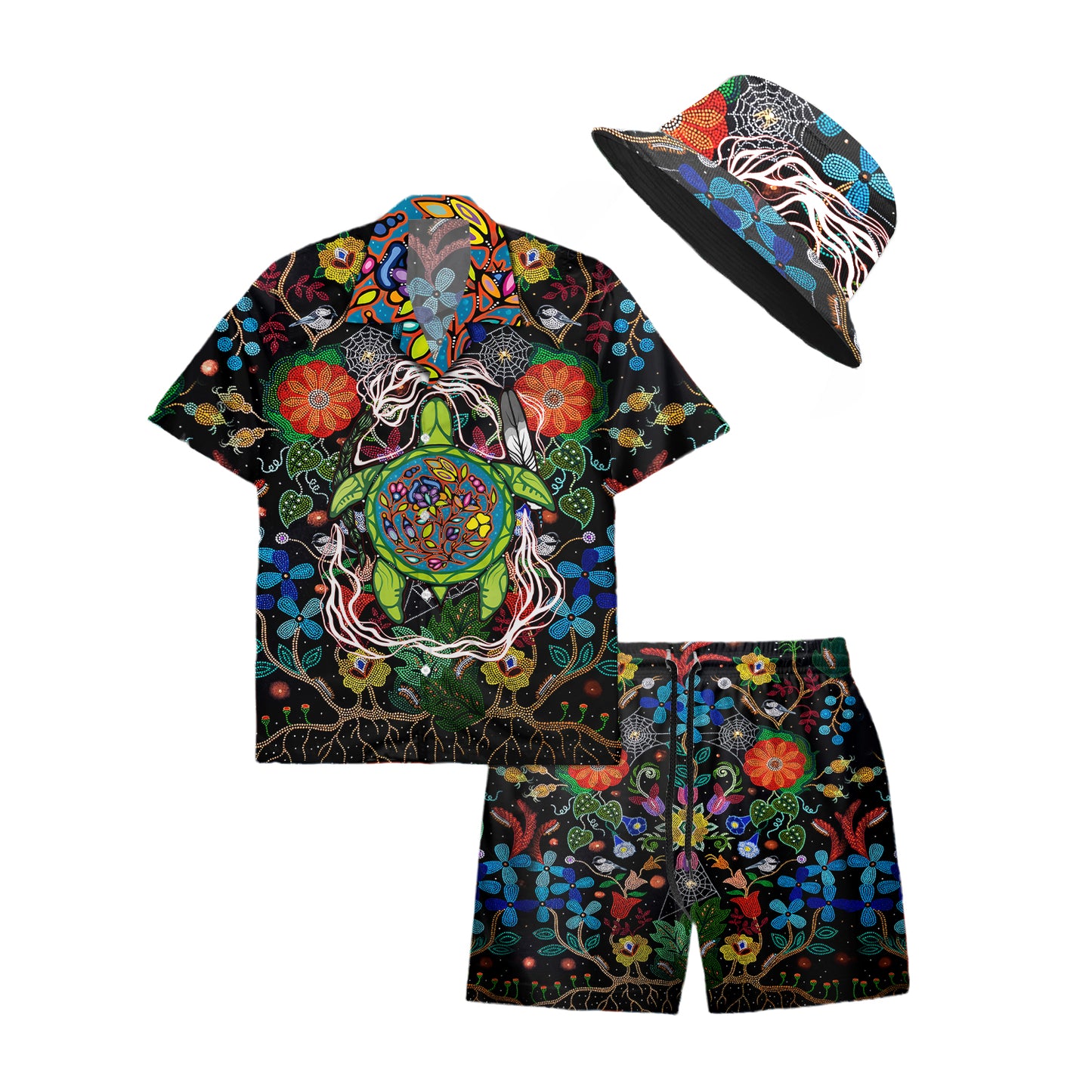 Native Turtle Pattern Hawaiian Shirt New - 86045