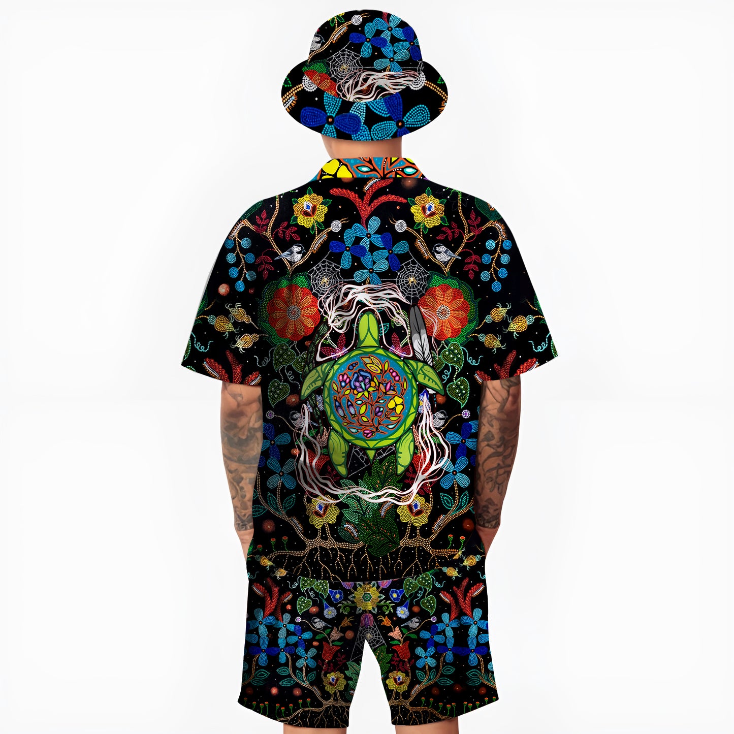 Native Turtle Pattern Hawaiian Shirt New - 86045