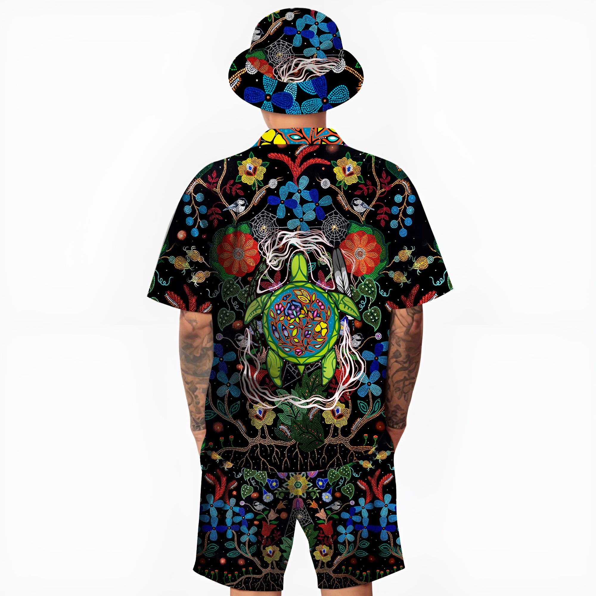 Native Turtle Pattern Hawaiian Shirt New - 86045