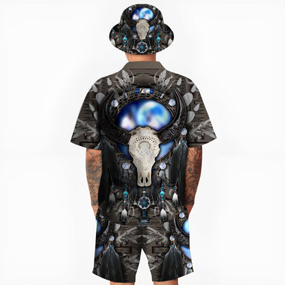 Native Buffalo Pattern Hawaiian Shirt New - 86021