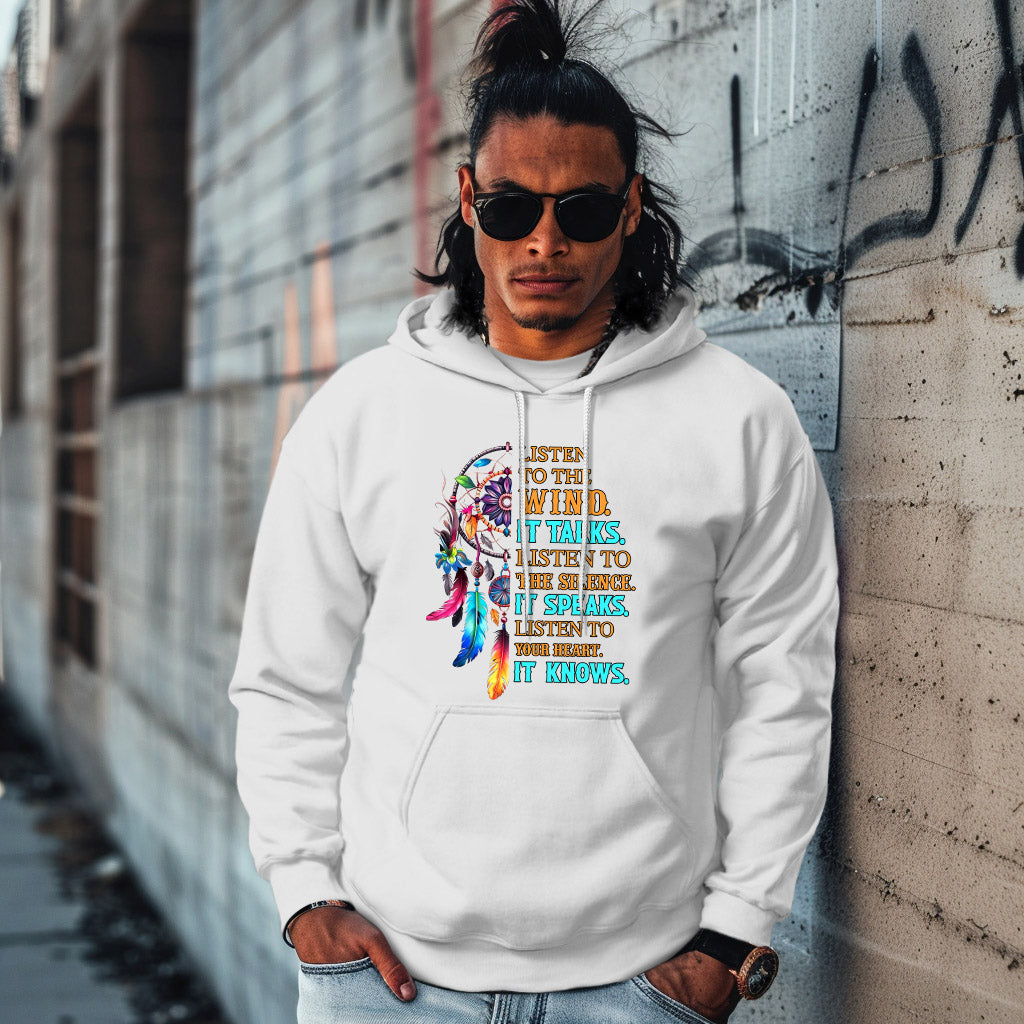 LISTEN TO THE WIND.  IT TALKS.  LISTEN TO  THE SILENCE. IT SPEAKS.  LISTEN TO YOUR HEART.  IT KNOWS.