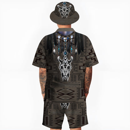 Native Buffalo Pattern Hawaiian Shirt New - 86039